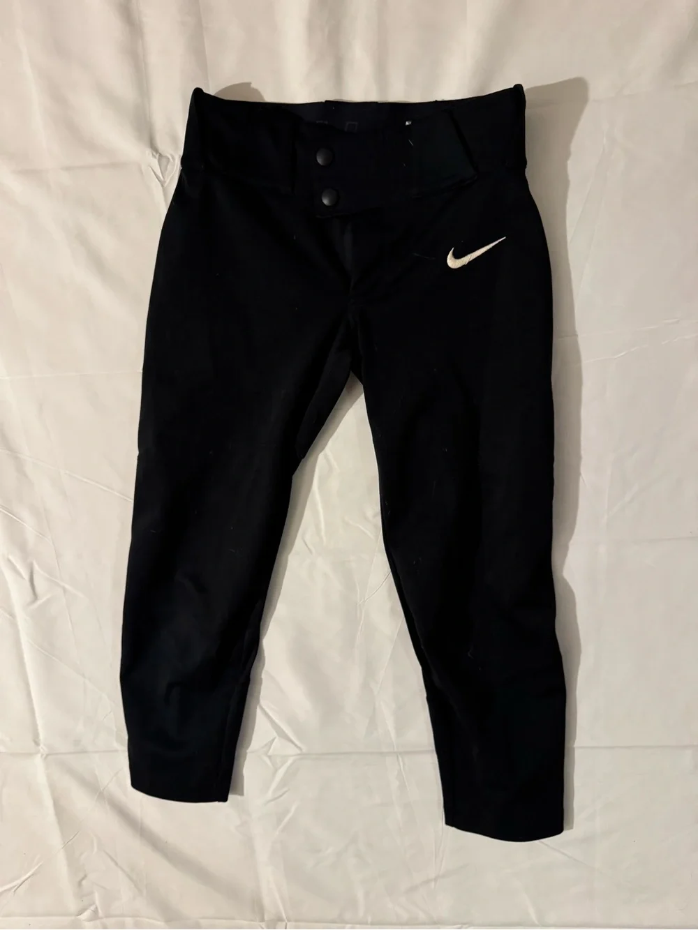 Nike Black Women's softball pants with White Swoosh